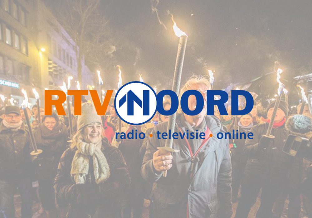 Fakkeloptocht live bij RTV Noord